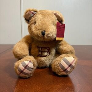 Burberry Tan Plush Bear with Signature Check Accents